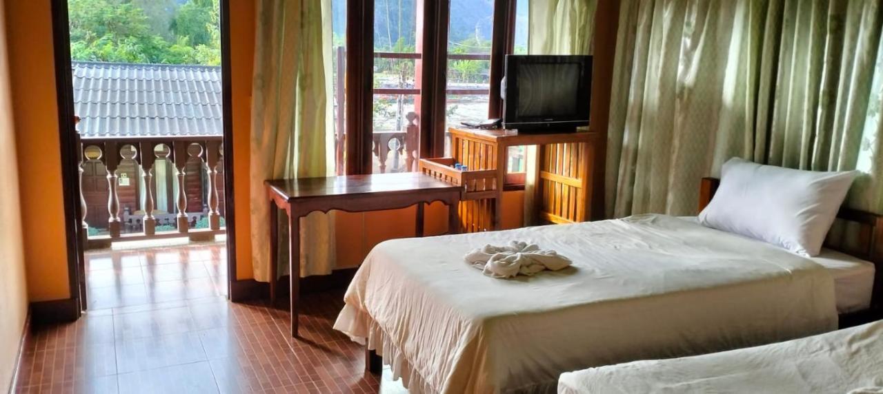 Bungalows Le Jardin Vangvieng วังเวียง ภายนอก รูปภาพ
